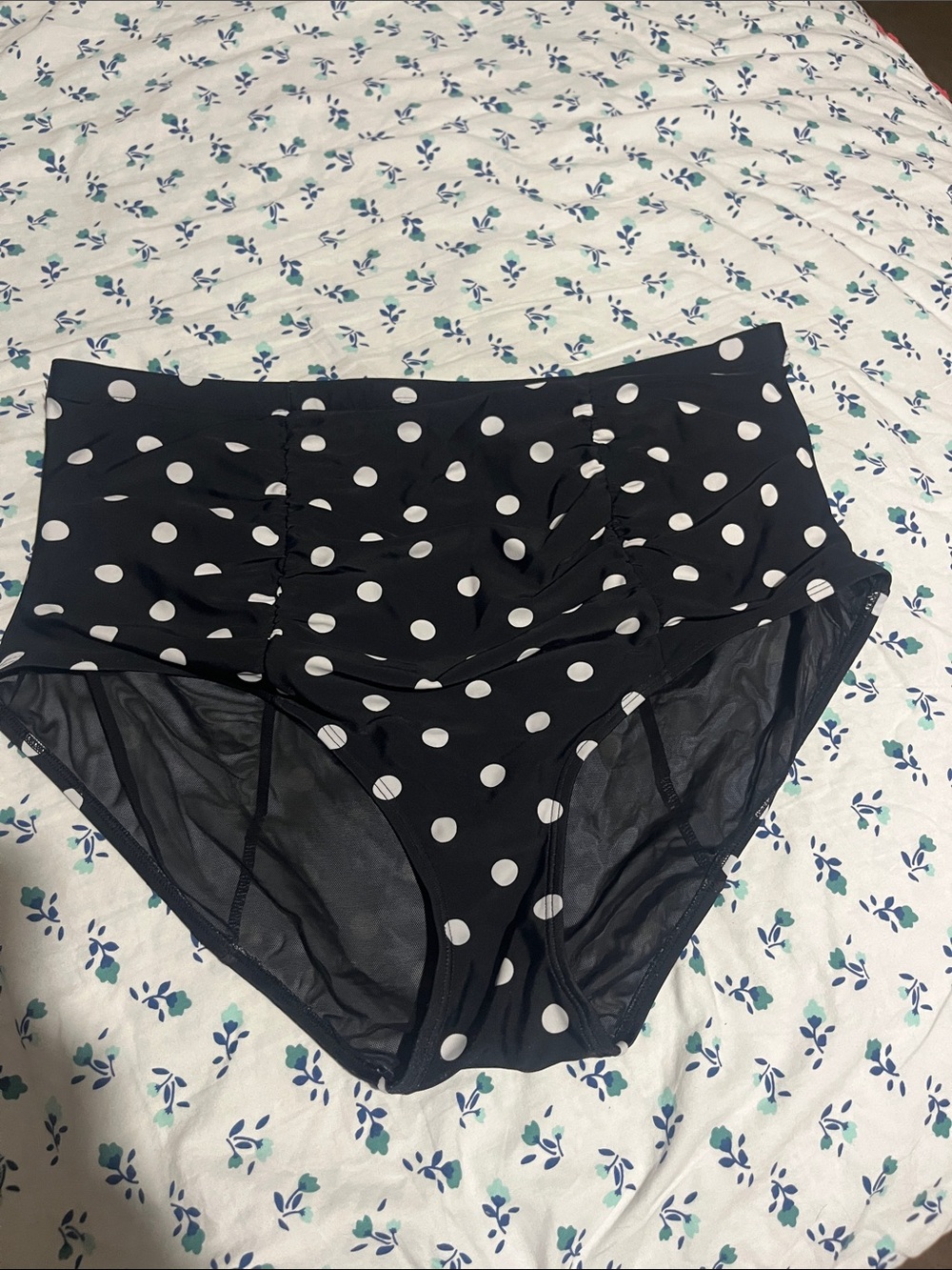 torrid Black and White Polka Dot High-Waist Swim Bottoms